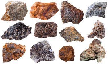 12 adet mineral taşlardan ayarla