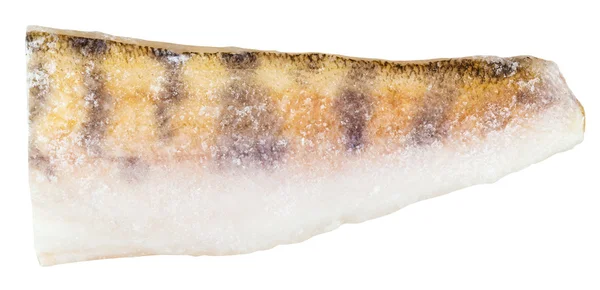 Lija congelada cruda (lucioperca) filete aislado — Foto de Stock