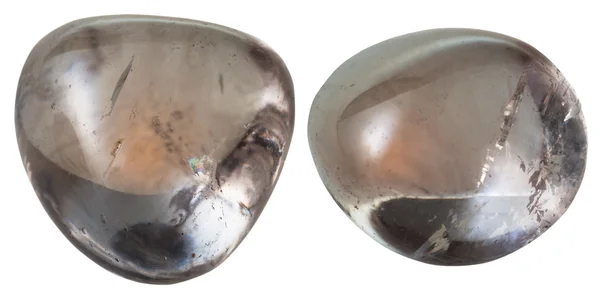 Two Smoky quartz (smoky topaz) gemstones — Stock Photo, Image