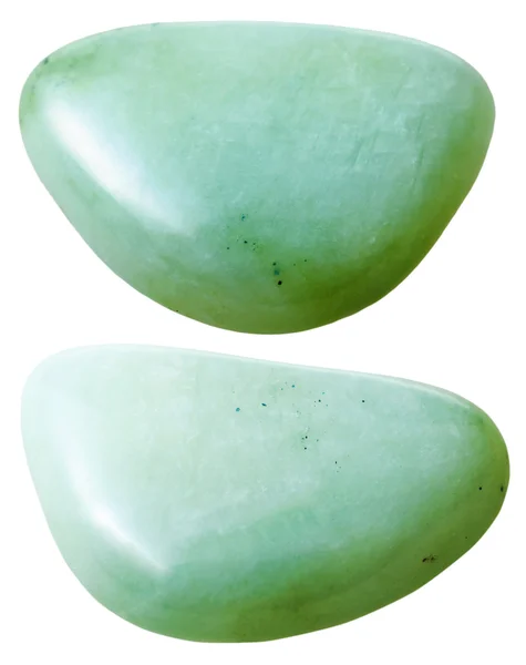 Dos piedras preciosas de ópalo aisladas —  Fotos de Stock
