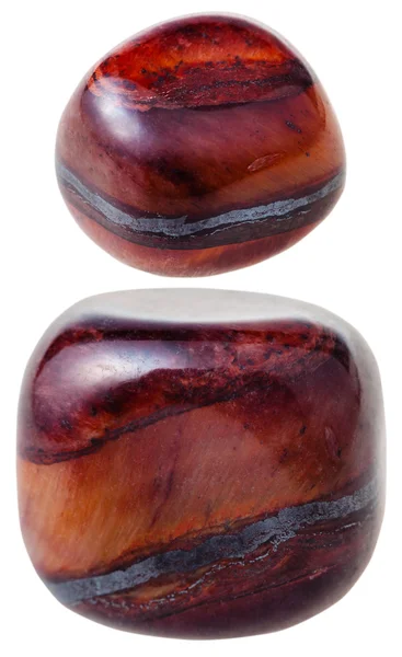 Dos gemas de piedras preciosas de Jaspillite aisladas —  Fotos de Stock