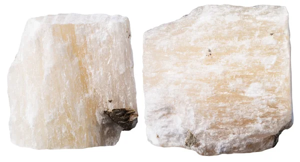 ミネラル石 (アラバスター) の 2 個セット — ストック写真