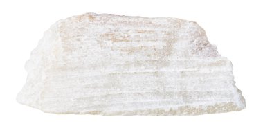 Talk mineral taş üzerinde beyaz izole