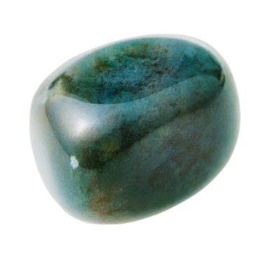 one vesuvianite (idocrase) gem stone isolated clipart