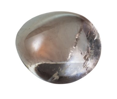 Dumanlı kuvars (dumanlı topaz) değerli taş izole