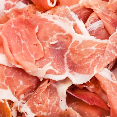 prosciutto crudo ince dilim yakın çekim