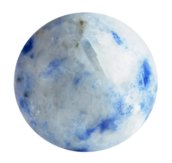 Кругла намистина з содалітового натурального мінерального дорогоцінного каменю — стокове фото