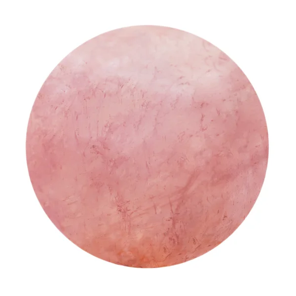 Bead from rose quartz natural mineral gem stone — Stock Photo, Image