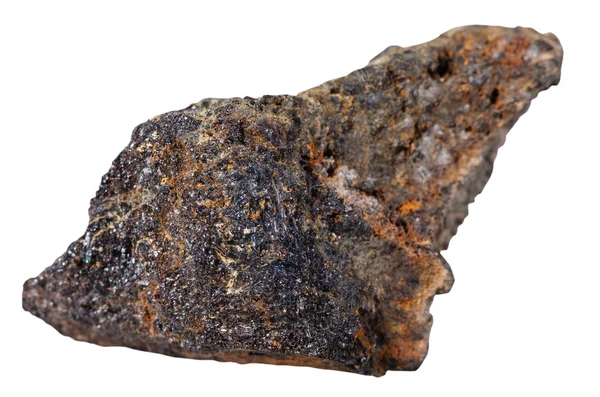 Specimen of psilomelane (black hematite) mineral — Zdjęcie stockowe