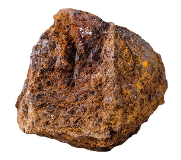 brown limonite (bog iron ore) mineral stone