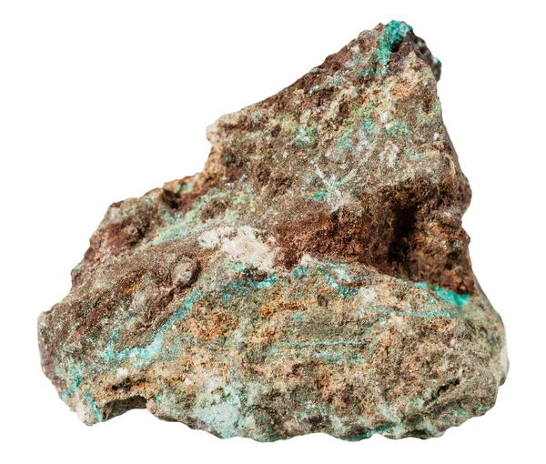 Malachite mineral stone isolated — 图库照片