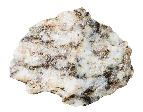 Specimen of Gneiss mineral stone isolated — Stock Fotó