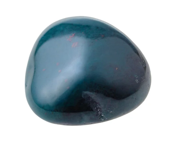 One heliotrope (bloodstone) gem stone isolated — Stock Fotó