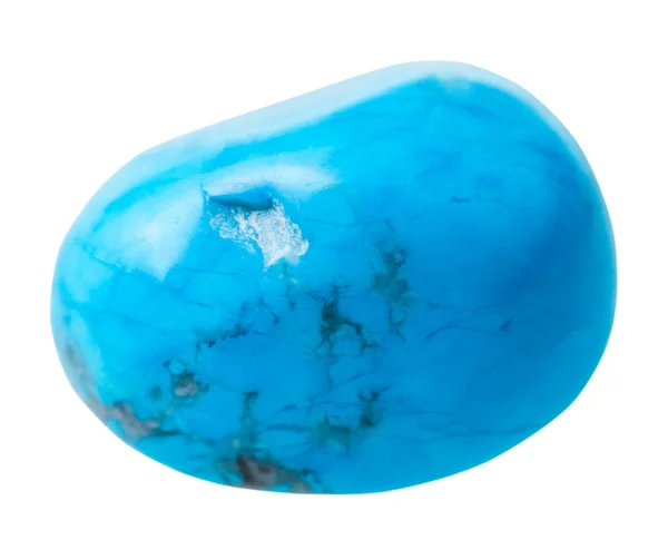 Turkvenit (blue howlite) gemstone isolated — Stock Photo, Image