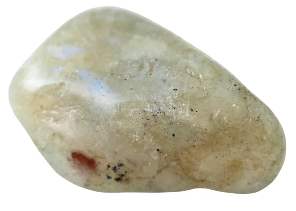 Labradoryt kamień na białym tle — Zdjęcie stockowe