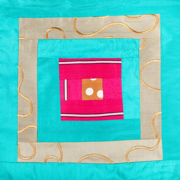 Decorazione quadrata del panno patchwork — Foto Stock