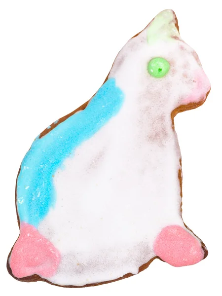 Gatto figura dolce biscotto isolato — Foto Stock
