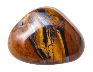 Tigers eye ( Tiger eye) gemstone isolated