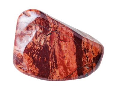 red brecciated jasper gemstone pebble
