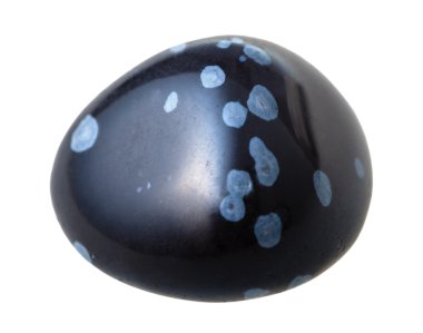 bir kar tanesi obsidyen gemstone izole