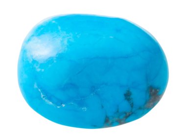specimen of turkvenit (blue howlite) gemstone clipart
