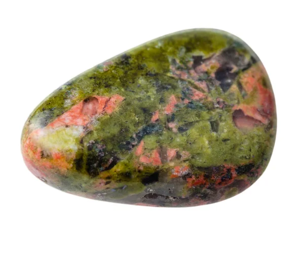 Specimen of Unakite gemstone isolated — Zdjęcie stockowe