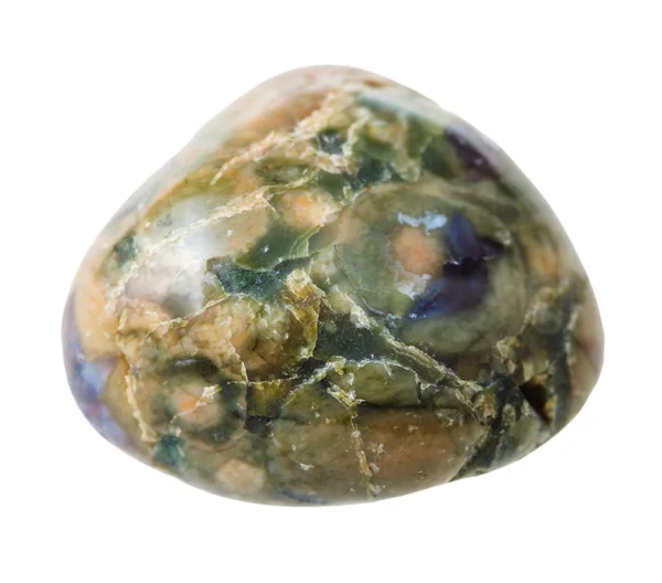 One Green Rhyolite (Rainforest Jasper) gemstone — Stockfoto