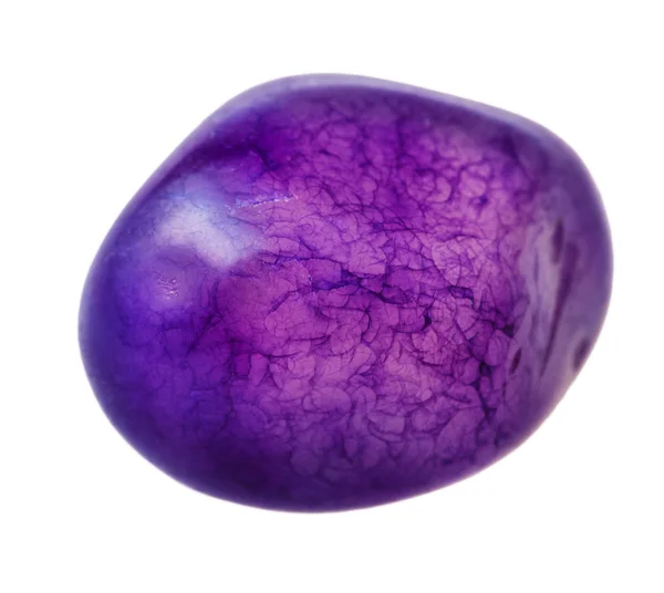 Фиолетовый кварцевый драгоценный камень, выделенный на белом — стоковое фото