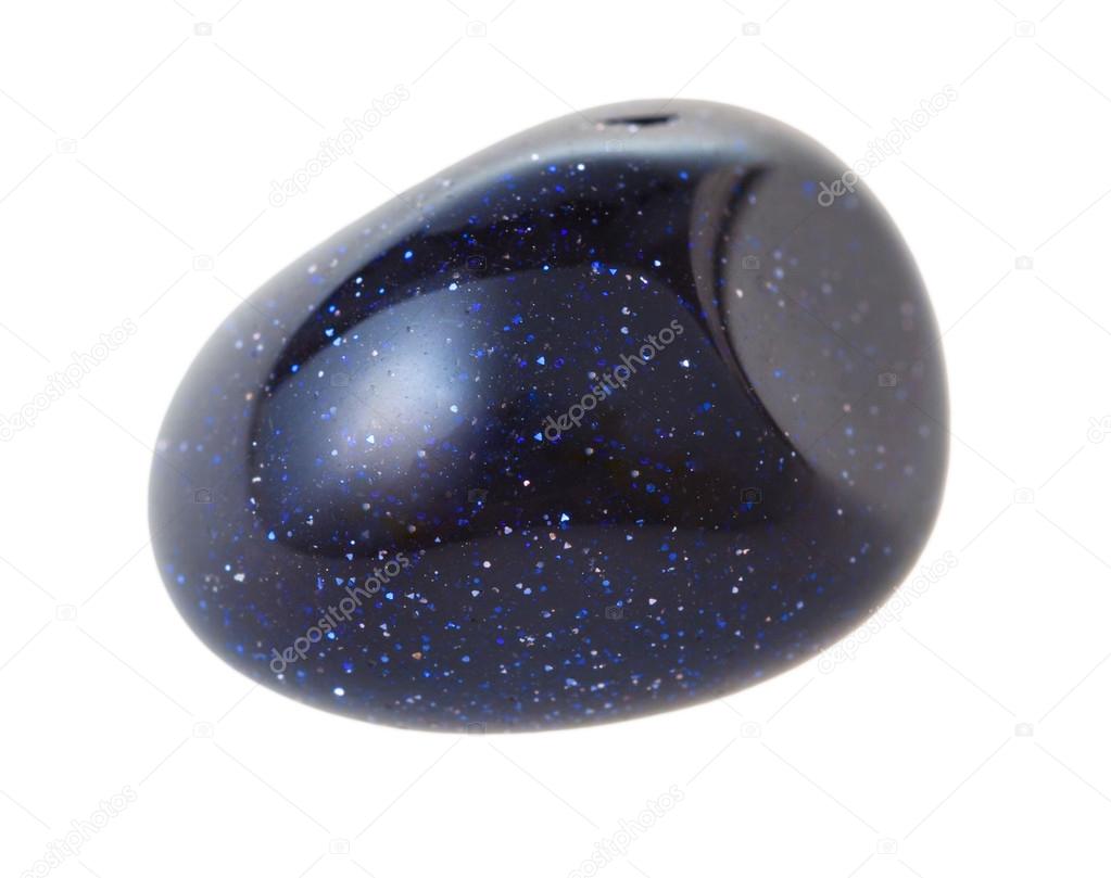 blue goldstone from glittering glass isolated