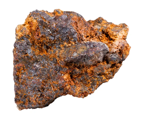 적 철 광 (haematite) 미네랄 스톤의 조각 — 스톡 사진