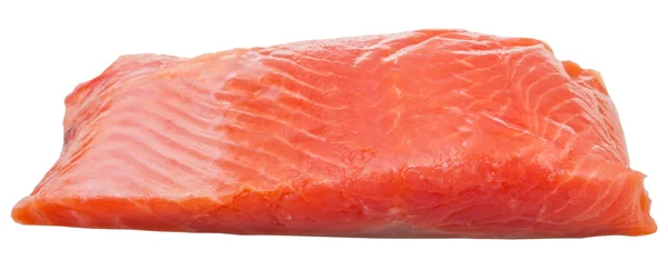 Leicht gesalzene Forelle rotes Fischfilet isoliert — Stockfoto