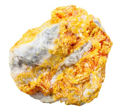 Orpiment mineral taş üzerine izole Dolomit