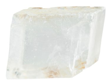transparent iceland spar mineral stone isolated clipart
