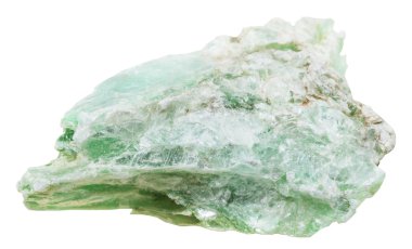 green talc mineral stone isolated on white clipart