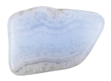 Mavi dantel akik doğal mineral mücevher çakıl