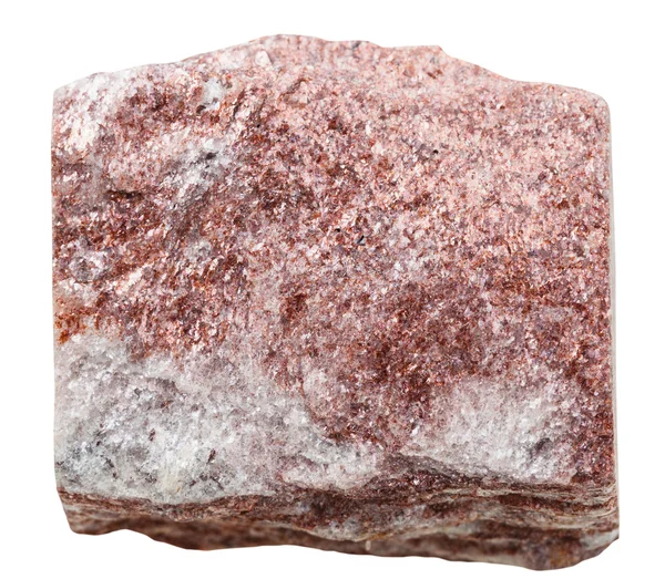 Czerwony Awenturyn mineralnych kamień na białym tle — Zdjęcie stockowe