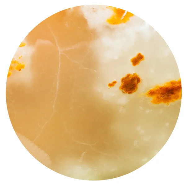 Cabochon aus Selenit, einem natürlichen mineralischen Edelstein — Stockfoto