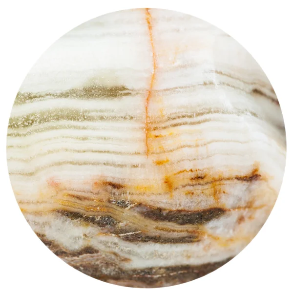 Parel van marmer onyx natuurlijke minerale gem steen — Stockfoto