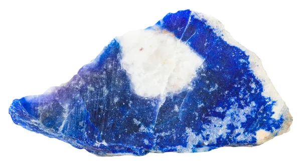 Batu mineral biru kemalasan terisolasi — Stok Foto