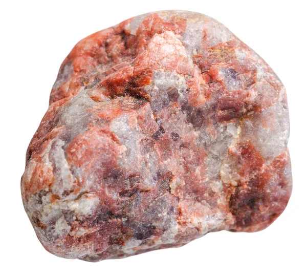 Pebble from pegmatite rock natural mineral stone — Stock Photo, Image