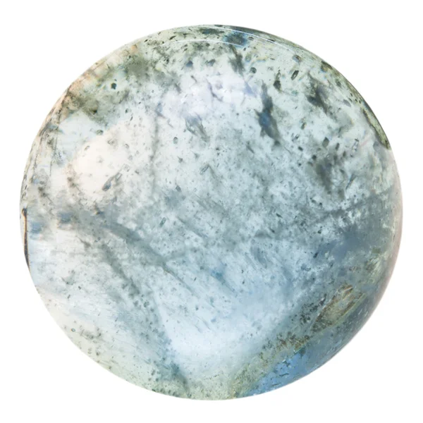 Cabochon från aquamarine (blå beryl) mineral pärla — Stockfoto