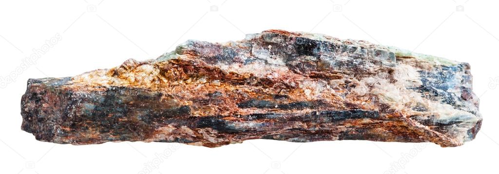 Schist rock with mica and red Aventurine feldspar