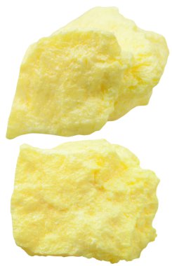 iki kükürt (sülfür, kükürt) mineral taşı