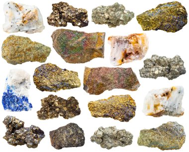 çeşitli pirit mineral taş taş ve kayalar