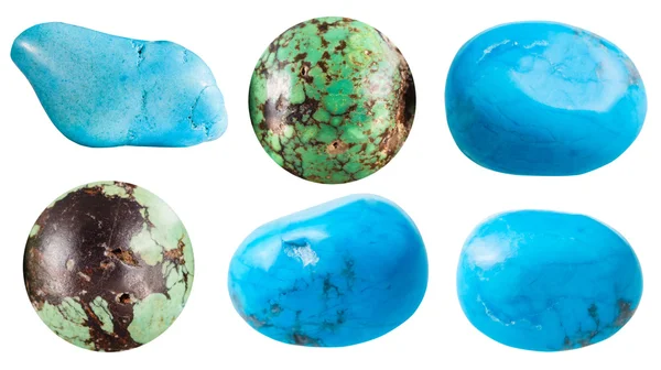 Turquoise and its imitations gem stones — Stockfoto