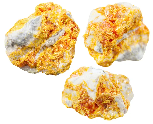 Reihe von verwaisten Mineralsteinen auf Dolomit — Stockfoto