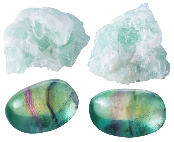 Fluorite (spath fluor) pierres gemmes et roches tombées — Photo