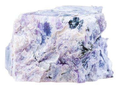 charoite crystalline gemstone isolated