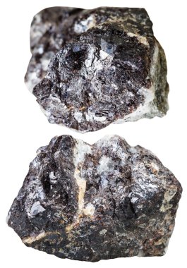two pieces of sphalerite (zinc blende) rock