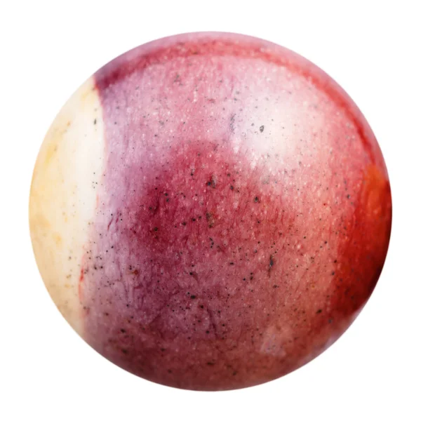Bollen från röda naturliga mineral pärla sten Mookaite — Stockfoto